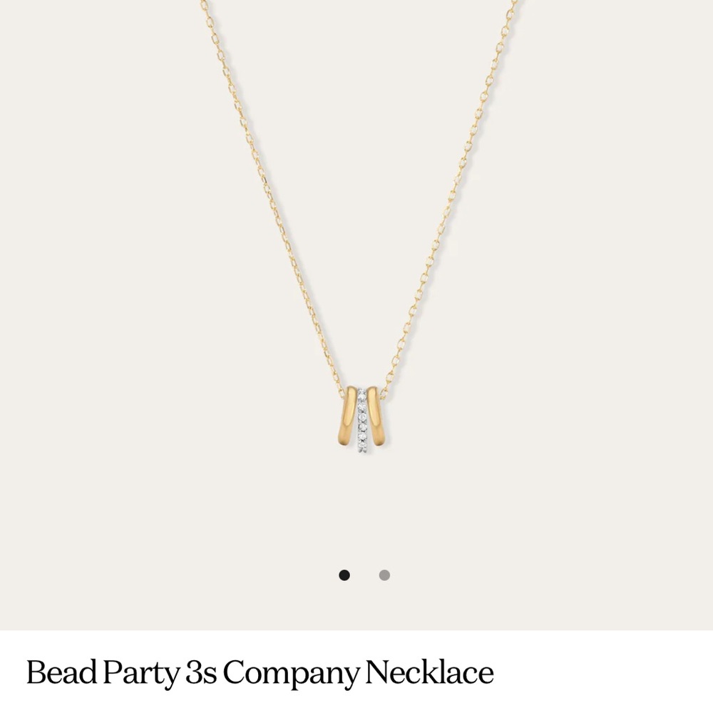 Adina Reyter 14k 3 bead necklace